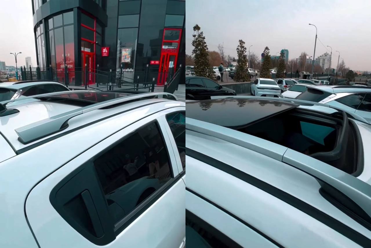 В Узбекистане владелец Spark установил панорамный люк — видео