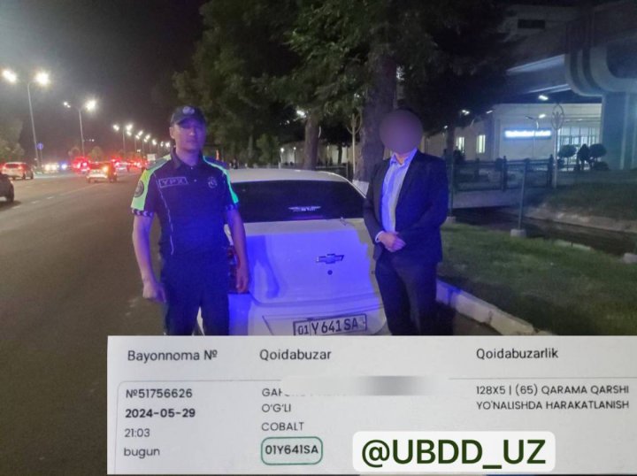 В Ташкенте наказали водителя автомобиля «Cobalt», который грубо нарушил ПДД - видео