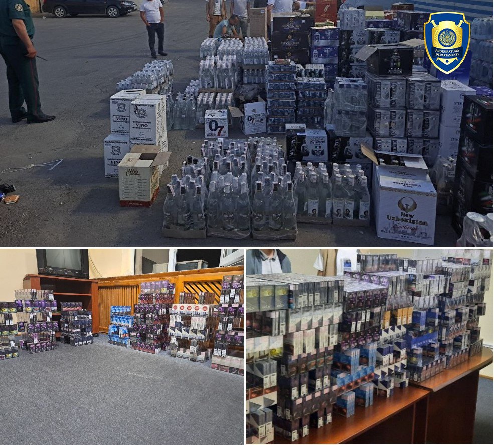 В Самаркандской области изъяли крупную партию контрафактного алкоголя и контрабандных сигарет