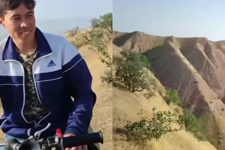 Житель Сурхандарьи покорил горные вершины на мотоцикле — видео