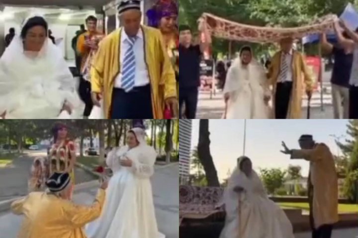 В Ташкенте пожилая пара сыграла свадьбу и вот, что из этого вышло — видео