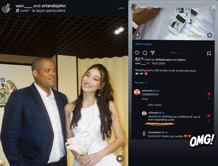 Уилл Смит поздравил узбекскую модель со свадьбой