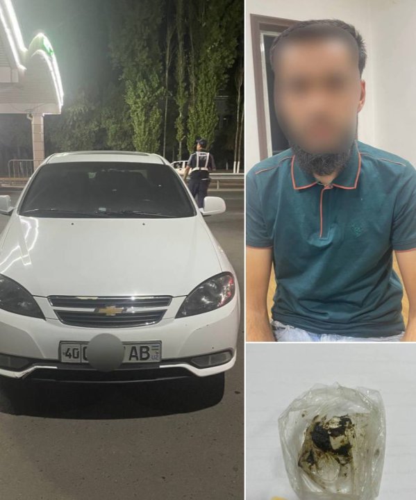 В Ташкенте у водителя автомобиля «Lacetti» сотрудники ДПС выявили наркотическое вещество