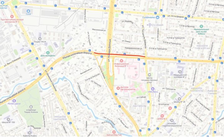 В Ташкенте перекрыли одну из улиц