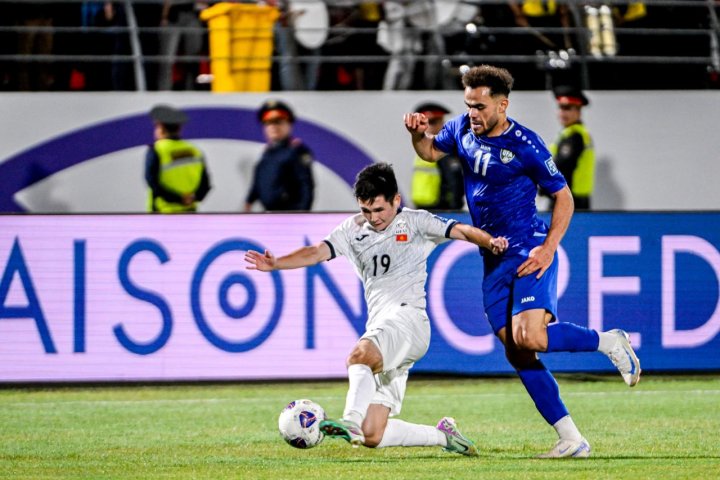 Сборная Узбекистана одержала тяжелую победу над Кыргызстаном — видео