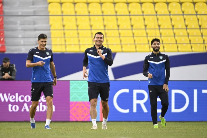 Опубликовано видео тренировочного процесса узбекских футболистов перед матчем с Кыргызстаном