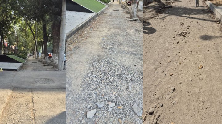 В Яшнабадском районе пешеходы вынуждены ходить по грязи и пыли из-за демонтированного тротуара