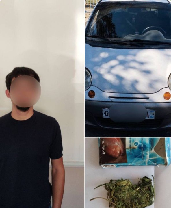 В Алмазарском районе у пассажира автомобиля «Matiz» обнаружили наркотические вещества