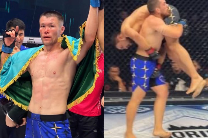 Боец из Казахстана нокаутировал чемпиона из Узбекистана и забрал у него титул