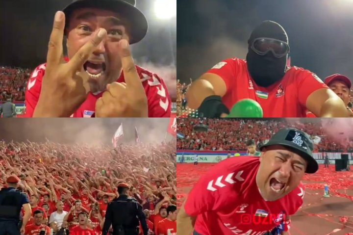 Эмоции зашкаливают: Фанат ФК «Андижан» бурно отпраздновал победу команды — видео