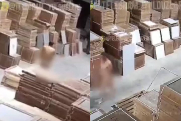 В Узбекистане голый мужчина пришёл в строительный магазин и попросил продать ему кафель для кухни — видео