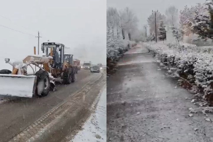 Ряд районов Узбекистана покрыл снег — видео
