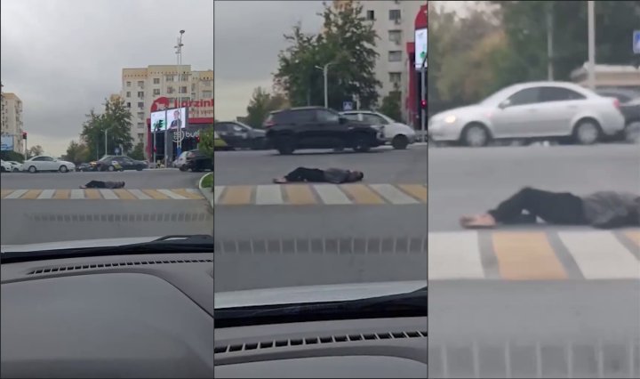 В ГУВД дали комментарий по поводу мужчины, лежавшего на дороге в Ташкенте