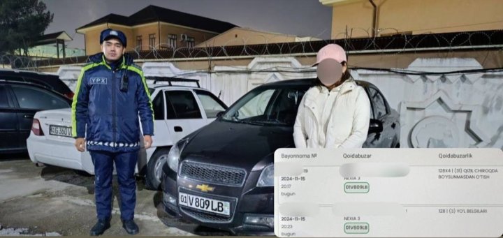 В Ташкенте женщина за рулём автомобиля «Nexia-3» чуть не сбила пешеходов - видео