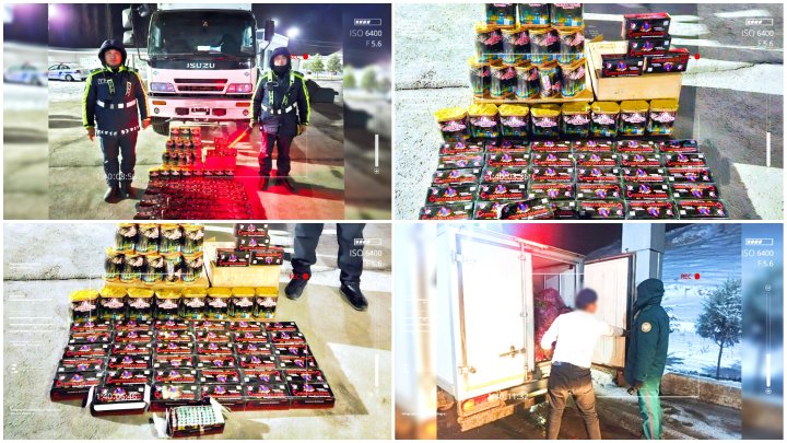 В Ахангаране пресекли перевозку 2,9 тыс. единиц новогодней пиротехники