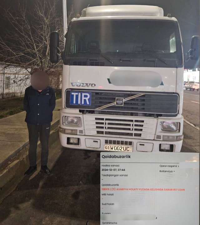 В Ташкенте наказали водителя длинномера, невнимательность которого чуть не привела к трагедии - видео