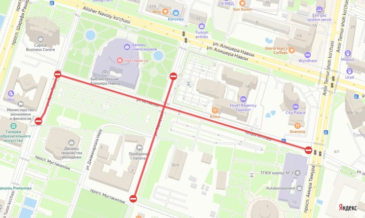 С 10 декабря по 15 января центр Ташкента станет пешеходным