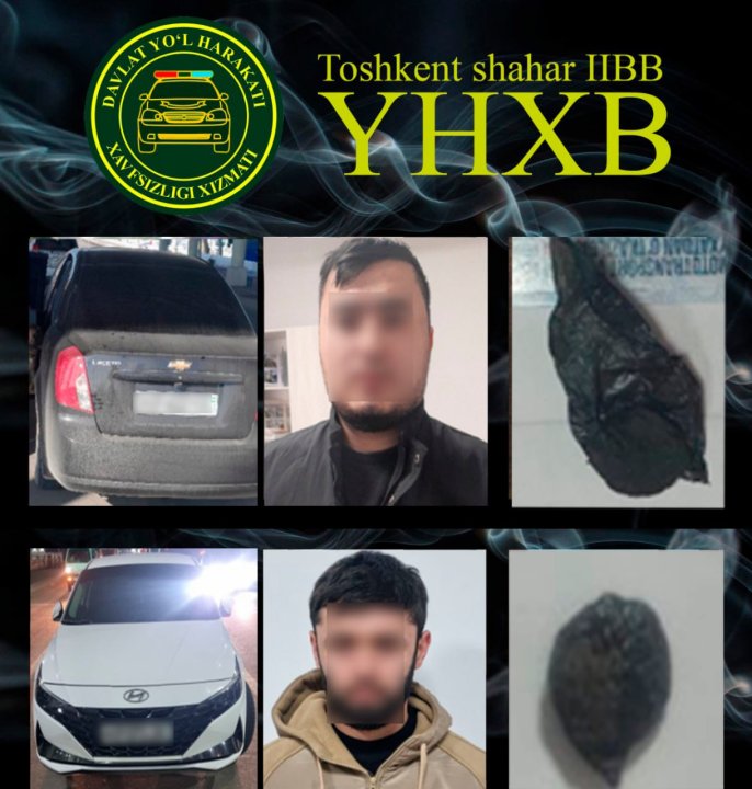 Сотрудники стационарного поста ДПС в Ташкенте за один день выявили двух водителей с наркотиками