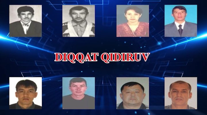 В пресс-службе УВД Хорезмской области опубликовали список разыскиваемых лиц из Янгибазарского района