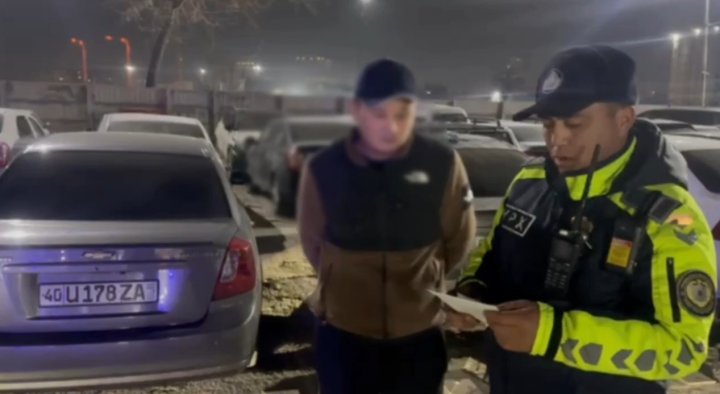 Уроженец Ферганской области ощутил себя королём столичных дорог и был наказан - видео