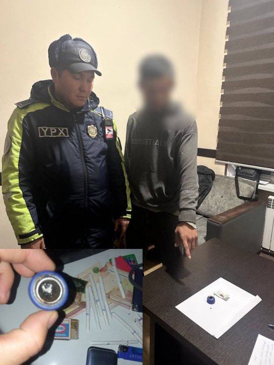 В Нурафшане у водителя автомобиля «Spark» выявили наркотики