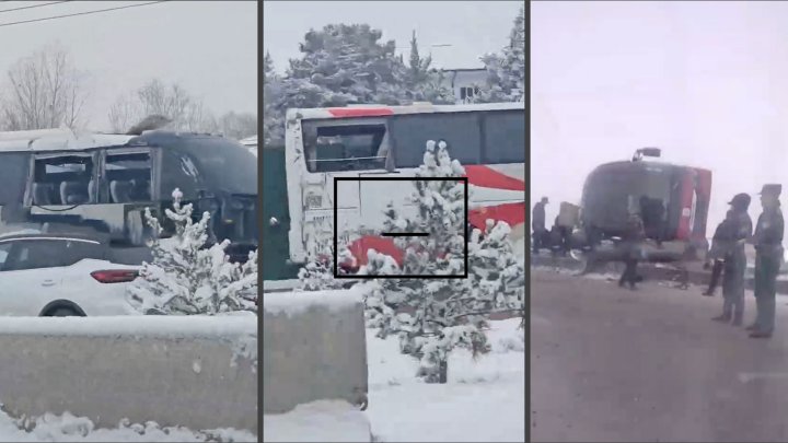 В Самарканде опрокинулся пассажирский автобус