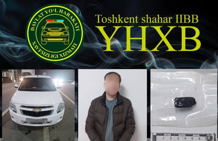 В Бектемирском районе с наркотическими веществами был задержан водитель автомобиля «Cobalt»