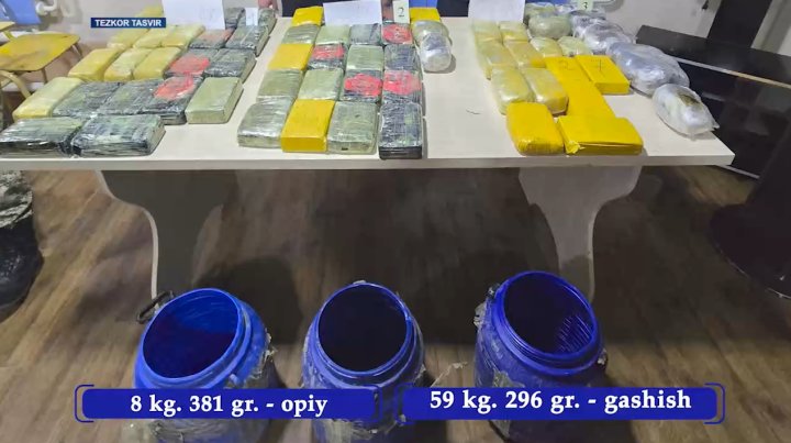 Сотрудники СГБ Узбекистана пресекли распространение более 111кг наркотиков - видео