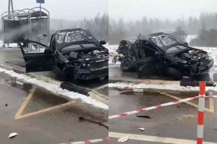 В России Lacetti с узбекистанцами врезался в грузовик, есть погибший — видео