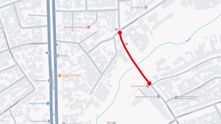 В Ташкенте на 1,5 месяца перекрыли одну из улиц