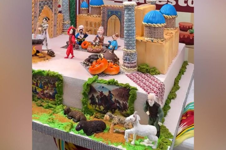 В Самарканде испекли почти 100-килограммовый торт «Навруз» — видео