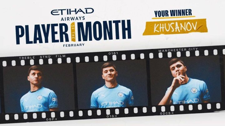 Абдукодир Хусанов стал игроком месяца в «Манчестер Сити»