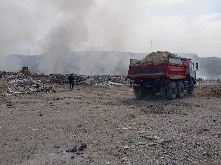 Пожар на мусорном полигоне в Ферганской области повлиял на качество воздуха