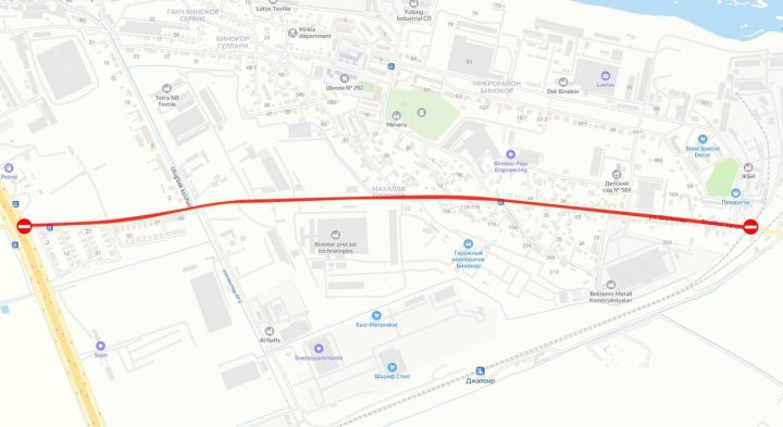 В Ташкенте перекроют одну из улиц