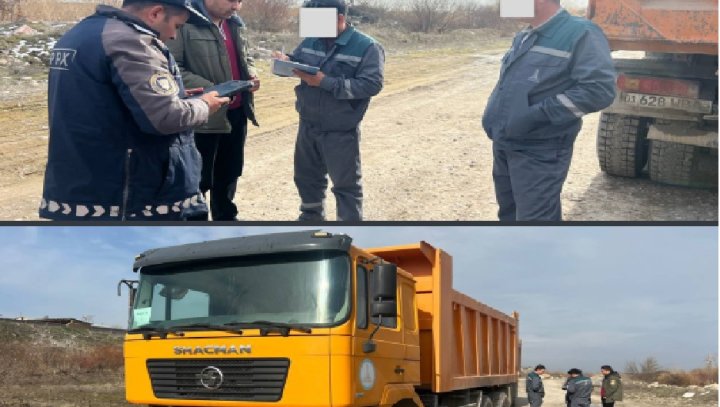 В Яшнабадском районе оштрафовали водителя самосвала, который осуществил сброс строительного мусора