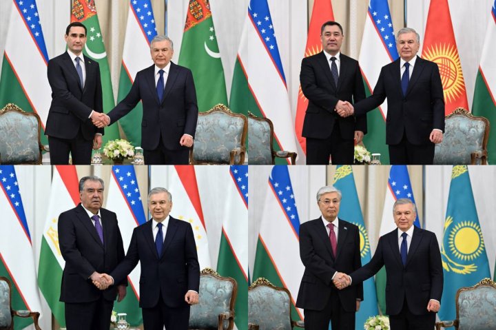 Президент Узбекистана провёл переговоры с главами Кыргызстана, Туркменистана, Таджикистана и Казахстана