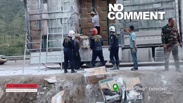 На перевале «Камчик» произошло задымление грузовиков, перевозивших кондиционеры