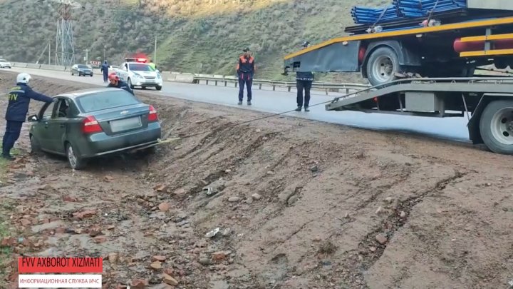 На перевале «Камчик» водитель автомобиля «Nexia-3» не справился с управлением и вылетел в кювет