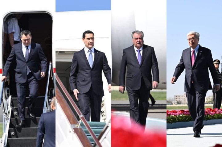 Президенты Кыргызстана, Туркменистана, Таджикистана и Казахстана прибыли в Самарканд
