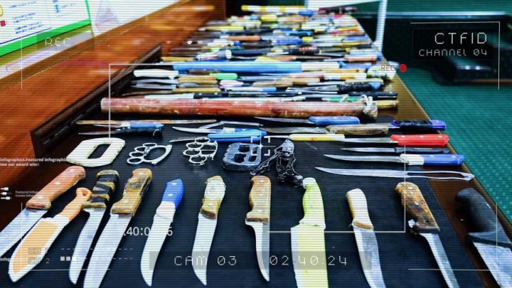 Порядка 150 единиц холодного и иного оружия удалось изъять сотрудникам ОВД в Ташкентской области