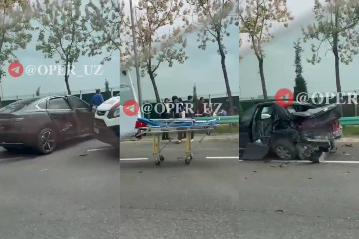 В Ташкенте столкнулись BYD и Lacetti, есть пострадавшие — видео