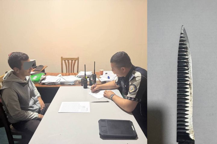 В Джизаке задержан гражданин, находившийся в общественном месте с холодным оружием