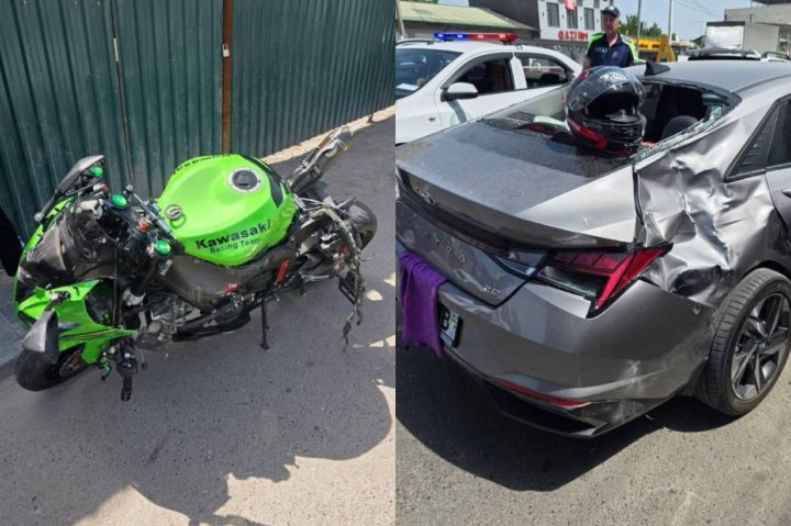 В Ташкенте в результате ДТП погиб мотоциклист — видео