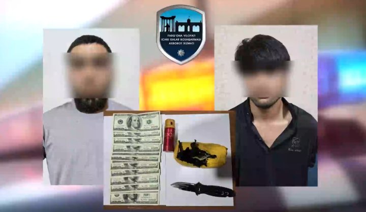 В Коканде задержали двух наркоторговцев при сбыте крупной партии наркотиков