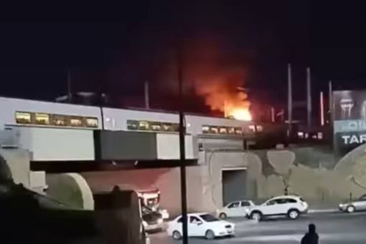 В Ташкенте произошло возгорание локомотива поезда Afrosiyob — видео