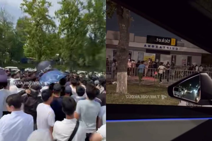 В Ташкенте футбольные фанаты проводят ночь у стадиона «Бунёдкор» в ожидании билетов — видео