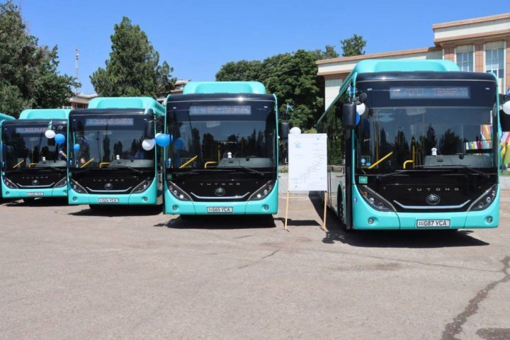 Для Ташобласти приобрели 15 современных автобусов