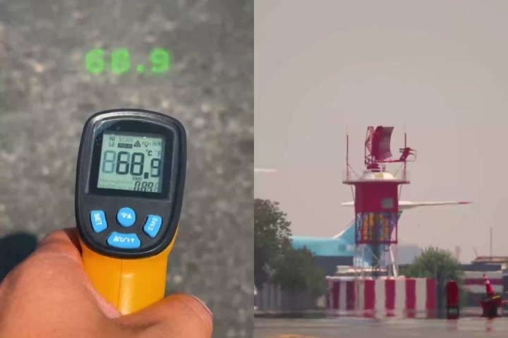 Работа на раскалённом перроне: Аэропорт Ташкента выдерживает жару до +70°C