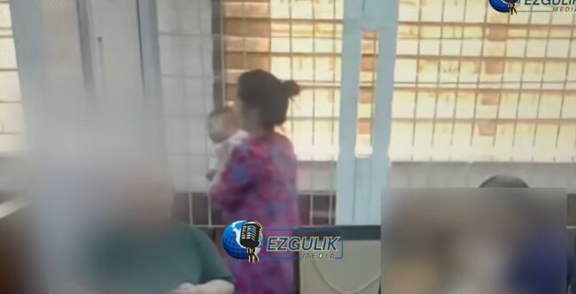 В Узбекистане женщина находится в СИЗО вместе со своим ребёнком и берёт его с собой на судебные заседания — видео