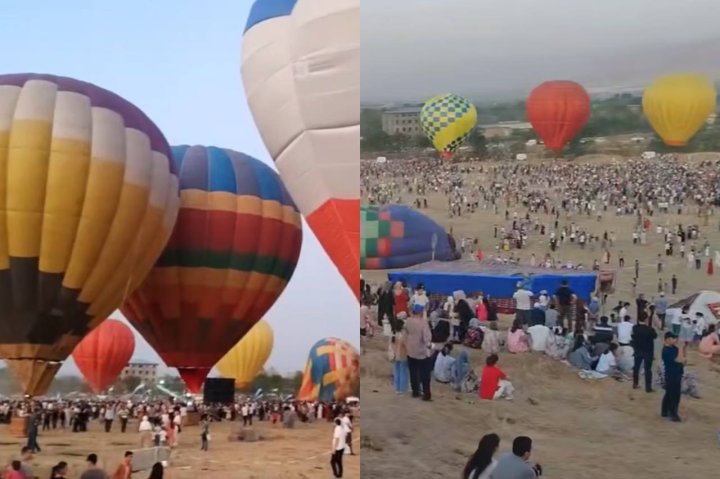 В Самарканде проходит фестиваль воздушных шаров — видео